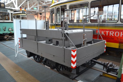 Stuttgart villamos múzeum Straßenbahnwelt teherkocsi ballaszt víztartály